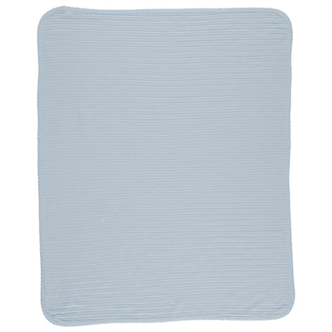 Bebe Organic Sky Blue Pointelle Blanket