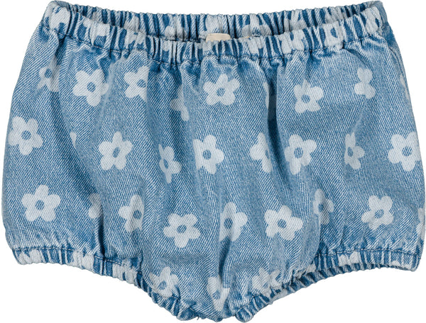 Louis Louise Light Blue Denim Flower Yoyo Bloomer