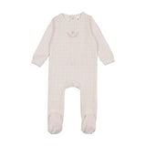 Bonjoy Pink Emblem Dainty Grid Footie