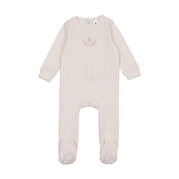 Bonjoy Pink Emblem Dainty Grid Footie