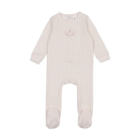 Bonjoy Pink Emblem Dainty Grid Footie