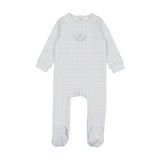 Bonjoy Blue Emblem Dainty Grid Footie