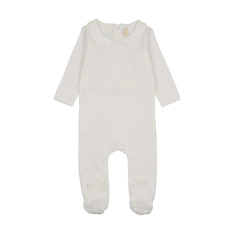 Bonjoy Ivory Peter Pan Pointelle Footie
