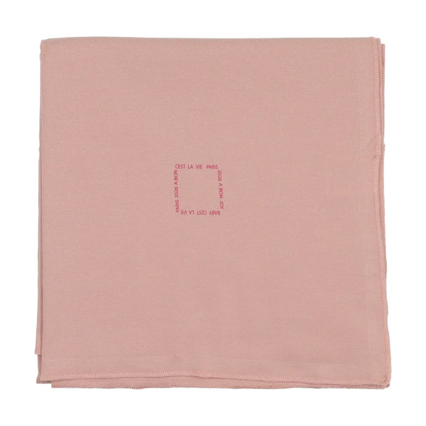 Bonjoy Blush Pink Cest La Vie Blanket