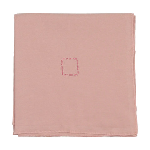 Bonjoy Blush Pink Cest La Vie Blanket