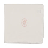 Bonjoy White/Pink Embroidery Dreamy Wheat Blanket