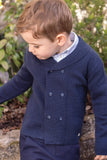 Tartine et Chocolate Marine Double Breasted Little Boy Cardigan