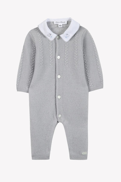 Tartine et Chocolate Heather Grey Collared One-piece