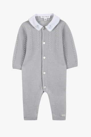 Tartine et Chocolate Heather Grey Collared One-piece