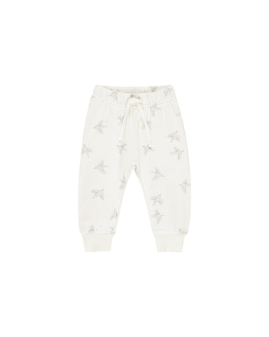 Quincy Mae Ivory Birds Relaxed Sweat Set