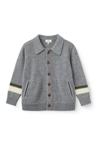 Copenhagen Colors Grey Melange Cashmere High School Cardigan