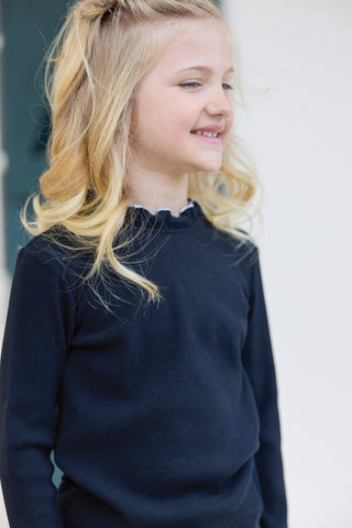Tartine et Chocolat Marine Blue Turtleneck