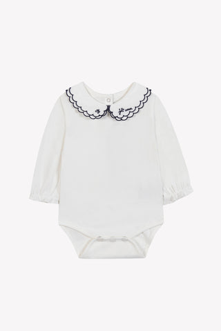 Tartine et Chocolat White with Navy Embroidered Body
