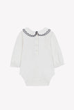 Tartine et Chocolat White with Navy Embroidered Body