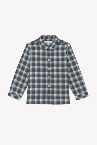 Tartine et Chocolat Medium Grey Plaid Chemise Shirt