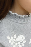 Tartine et Chocolat Medium Grey Embroidered Sweater