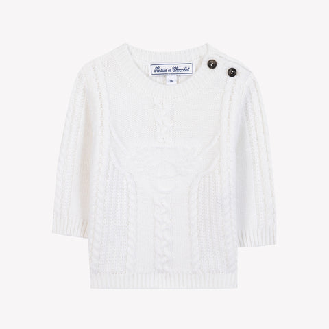 Tartine et Chocolat Baby Pearl Logo Knit Pullover Sweater