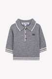 Tartine et Chocolat Medium Grey Logo Knit Polo