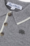 Tartine et Chocolat Medium Grey Logo Knit Polo