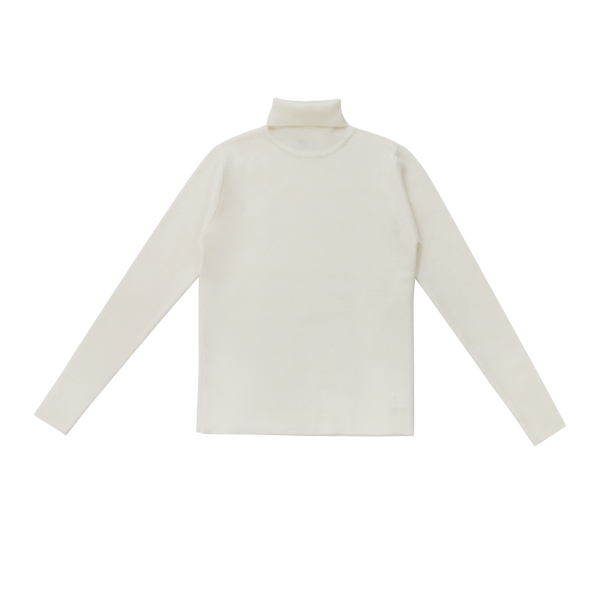 Coco Blanc Cream Ribbed Turtleneck