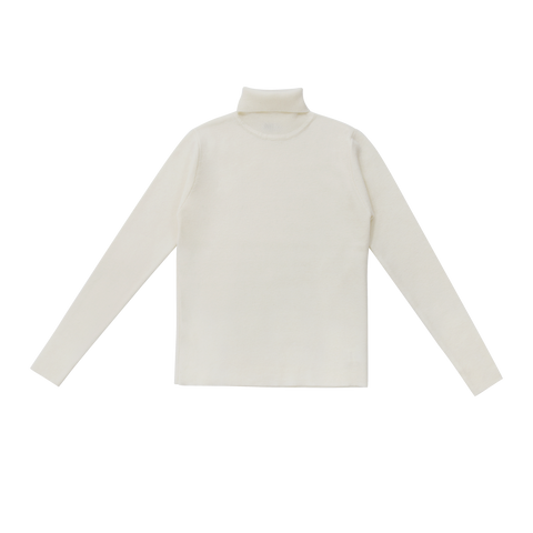 Coco Blanc Cream Ribbed Turtleneck