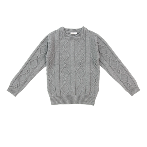 Coco Blanc Grey Diamond Crew Sweater