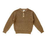 Coco Blanc Taupe Chunky Graphic Sweater