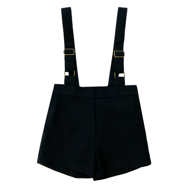 Coco Blanc Navy Suspender Shorts