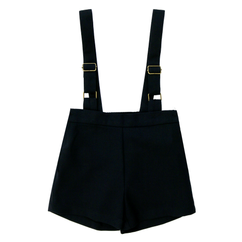 Coco Blanc Navy Suspender Shorts