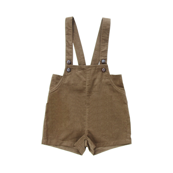 Coco Blanc Mocha Thin Corduroy Overalls