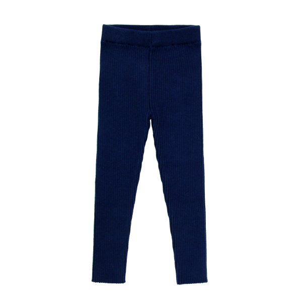 Coco Blanc Navy Ribbed Leggings