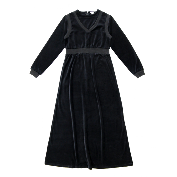 Coco Blanc Black Velour Maxi