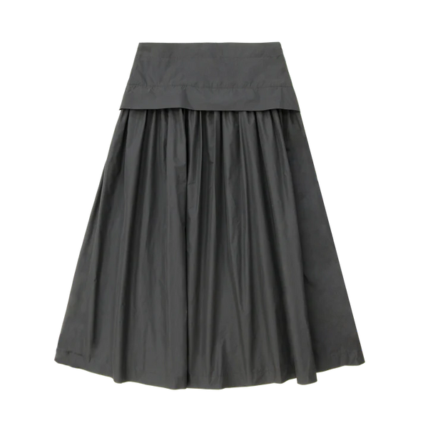 Coco Blanc Black Tafetta Skirt