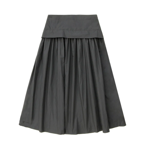 Coco Blanc Black Tafetta Skirt