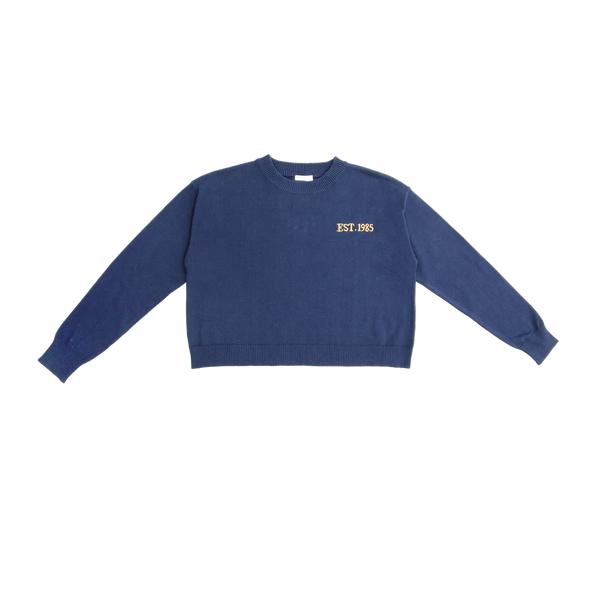 Coco Blanc Navy Boxy Sweater