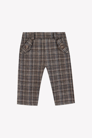 Tartine et Chocolat Brown Plaid Trouser Pants