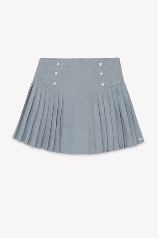 Tartine et Chocolat Medium Grey Jupea Pleated Skirt