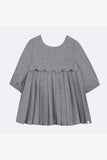 Tartine et Chocolat Medium Grey Pleated Dress