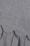 Tartine et Chocolat Medium Grey Pleated Dress