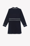 Tartine et Chocolat Marine Blue Collared Knit Dress
