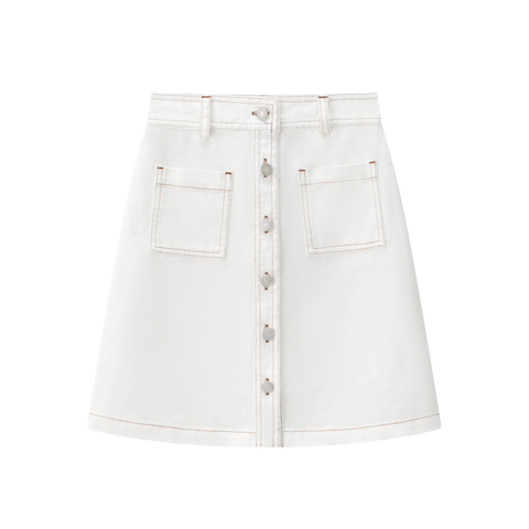 Coco Blanc White Denim Skirt
