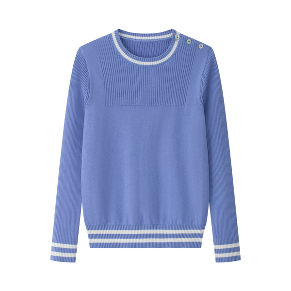 Coco Blanc Blue Crew Sweater