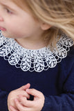 Tartine et Chocolat Marine Blue Dress with Collar