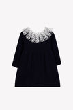 Tartine et Chocolat Marine Blue Dress with Collar