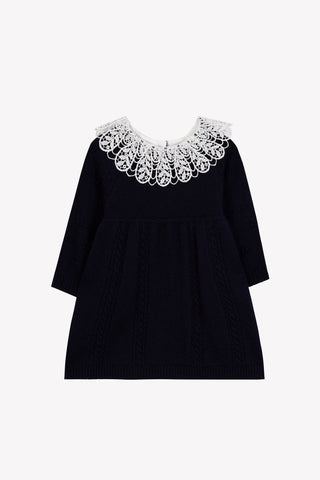 Tartine et Chocolat Marine Blue Dress with Collar
