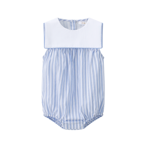 Coco Blanc Striped Sailor Boys Romper