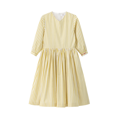 Coco Blanc Yellow Striped Dress