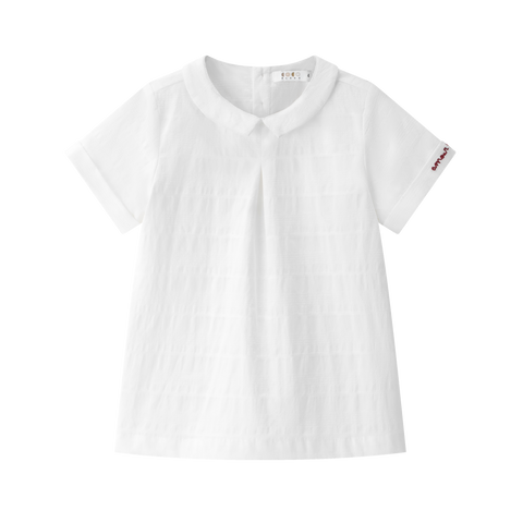 Coco Blanc White Peter Pan Linear Shirt