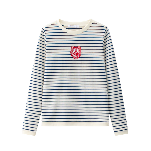 Coco Blanc Blue Striped Tee