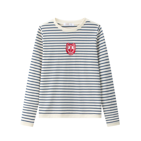 Coco Blanc Blue Striped Tee